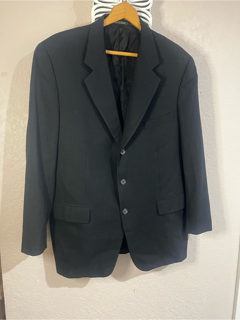 Saks Fifth Avenue Men's Black Three-Button Suit Jacket